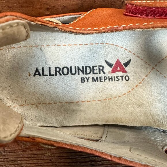 Mephisto Allrounder Galina Orange Leather Fisherman Sandals 7.5 - Picture 11 of 12